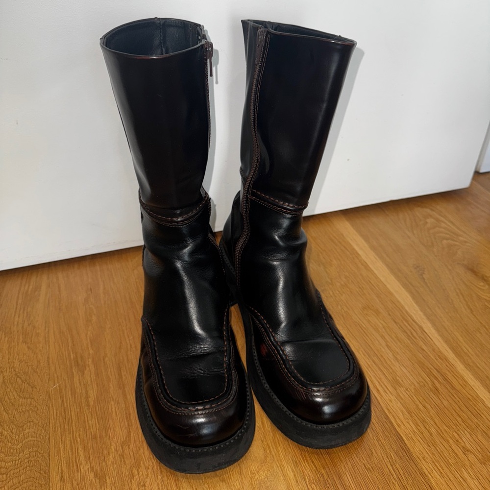 Miista Black Leather Boots